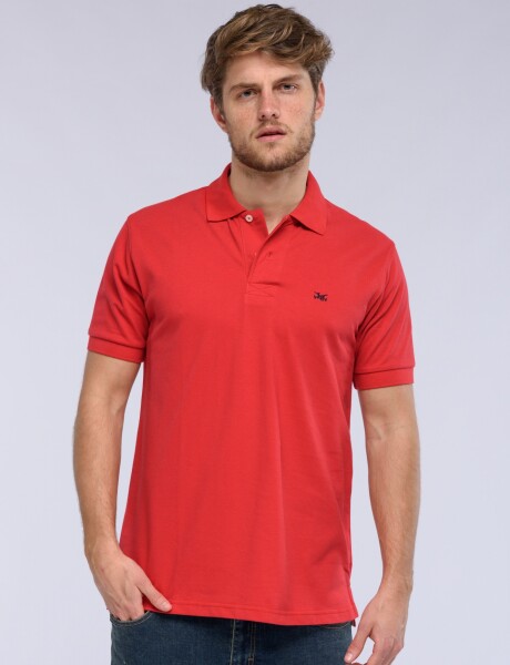 POLO PIQUE LISA Rojo Oscuro