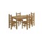 Juego De Comedor 4 Sillas - Corona - Madera Natural