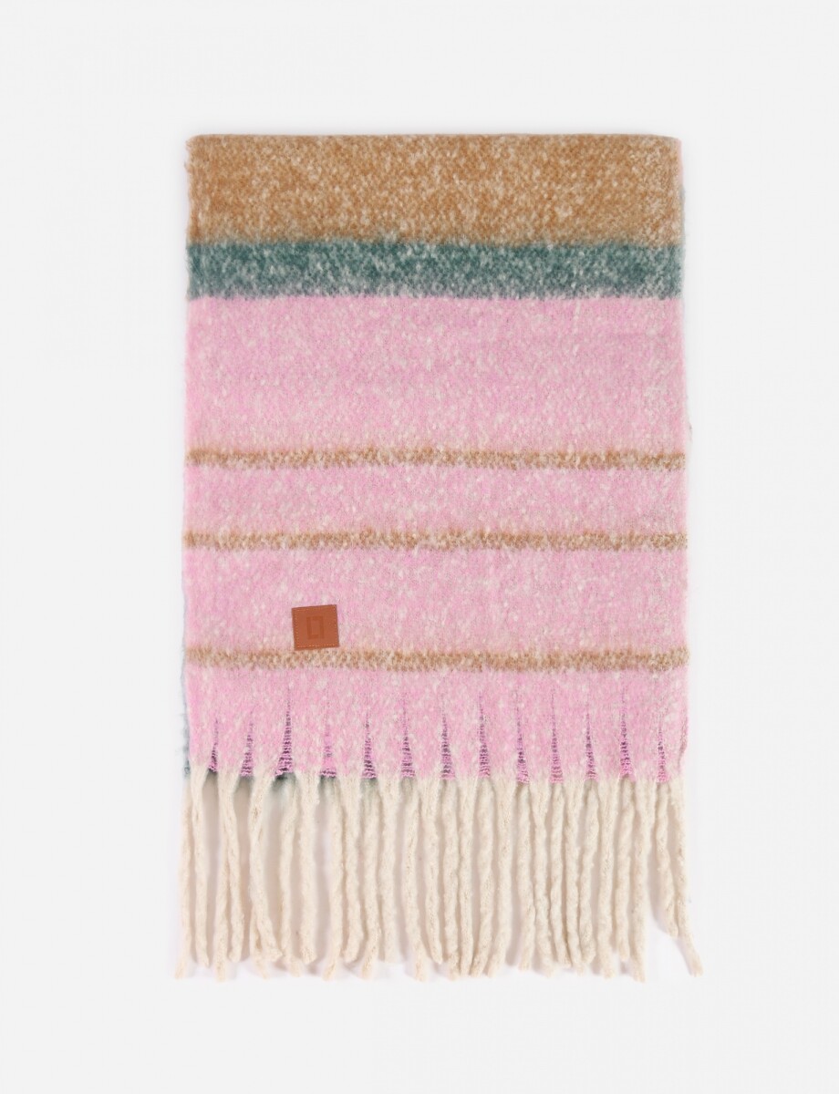 Bufanda a rayas color block - multicolor 