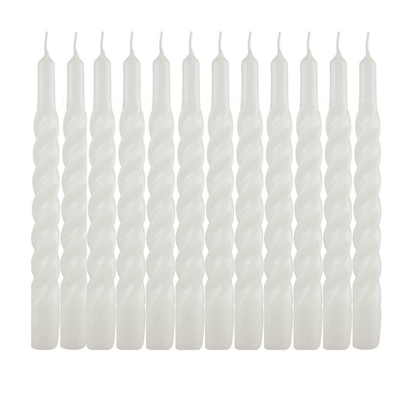VELA TORNEADA LISA X12 Blanco