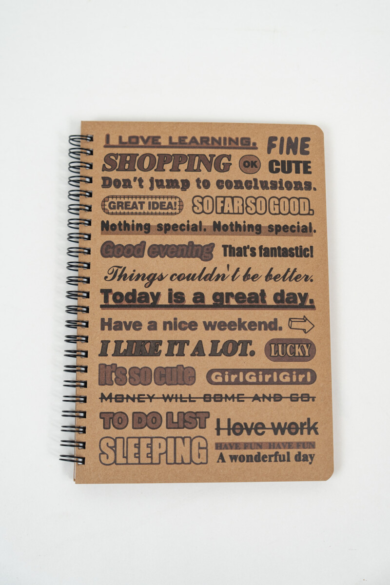 Cuaderno Sharon - Estampado 1 