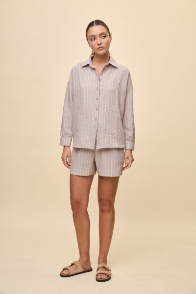 CAMISA SAUZAL STRIPED Tostado