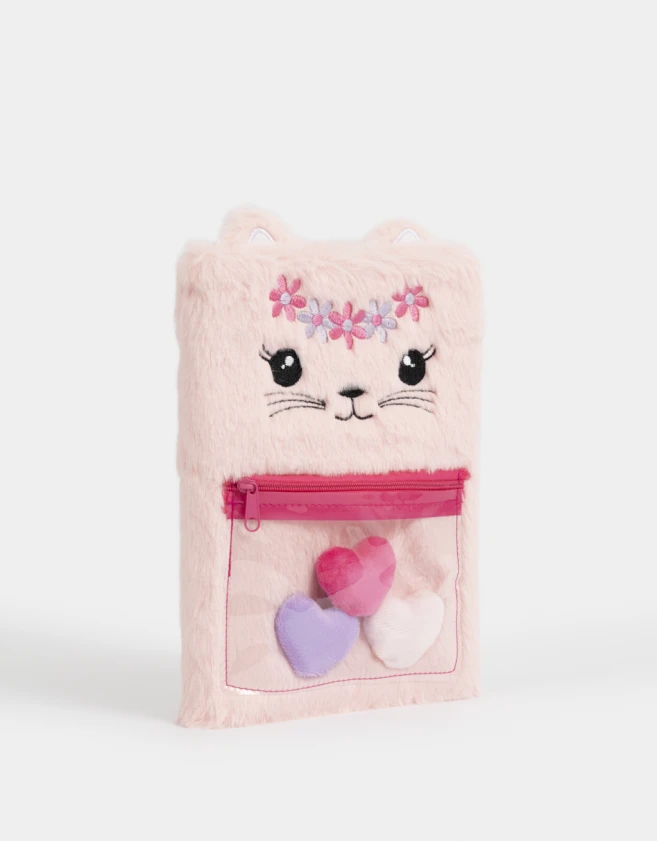 Anotadores Cuadernos y Memos Gatito Cuadernos A5 De Peluche Gatito - Rosa Claro