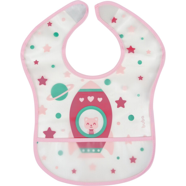 Babero alimentacion BUBA cohete rosa