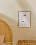 Cuadro Milu de ovejas beige y blanco 40 x 30 cm