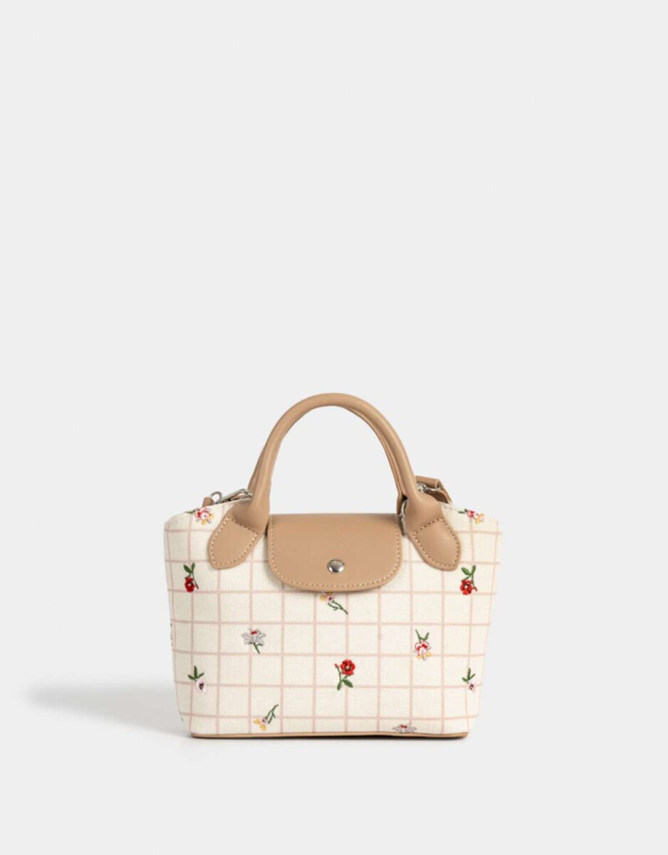Cartera Mini Shopper Flores - Estampado Flores 