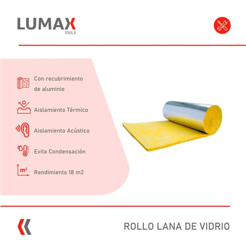 Combo X2 Lana De Vidrio 2 Cm Aislante Termoacústico Aluminio Combo X2 Lana De Vidrio 2 Cm Aislante Termoacústico Aluminio