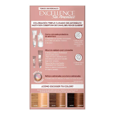 Tintura Para Cabello L'Oréal Paris Excellence Nudes No Amoniaco 9U Rubio Claro Cenizo Universal Tintura Para Cabello L'Oréal Paris Excellence Nudes No Amoniaco 9U Rubio Claro Cenizo Universal