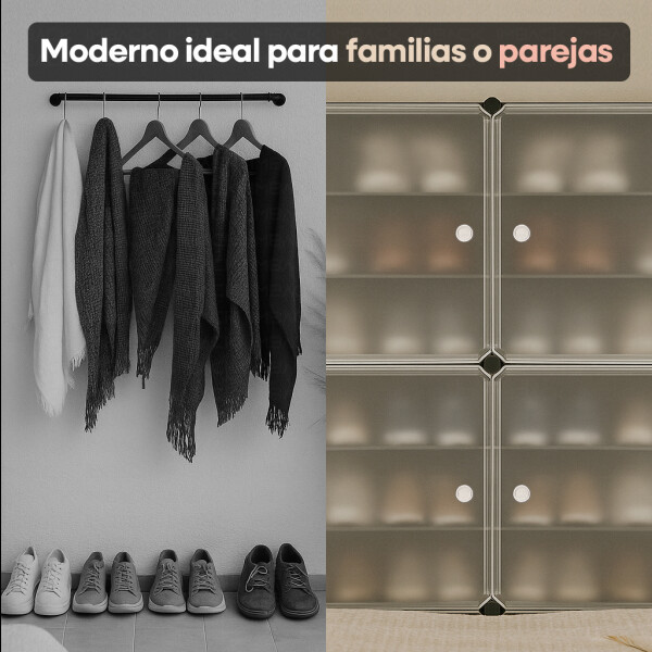 Zapatera Organizador Ropero Estanteria Con Puertas Zapatos Imback PLC001 Negro Zapatera Organizador Ropero Estanteria Con Puertas Zapatos Imback PLC001 Negro