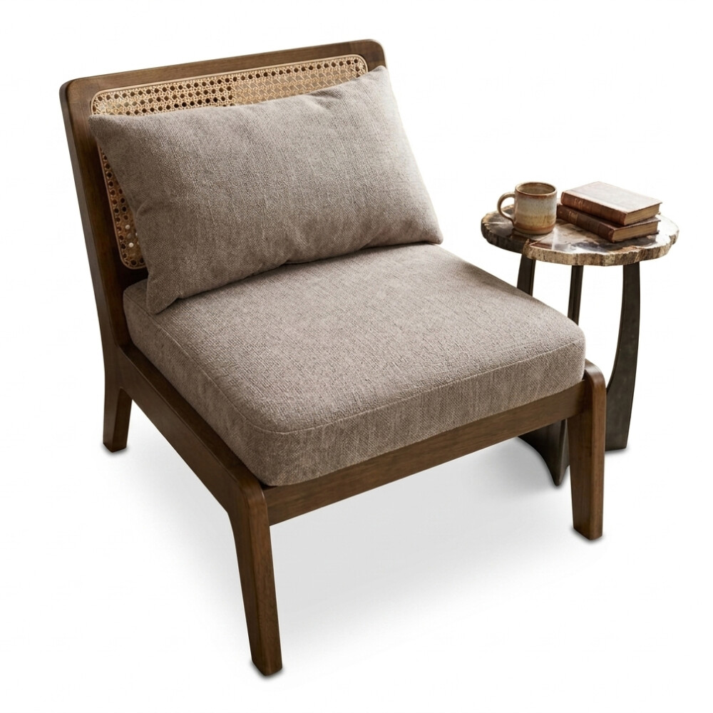 Butaca Sillón Poltrona Madera Maciza con Ratán Butaca Sillón Poltrona Madera Maciza con Ratán