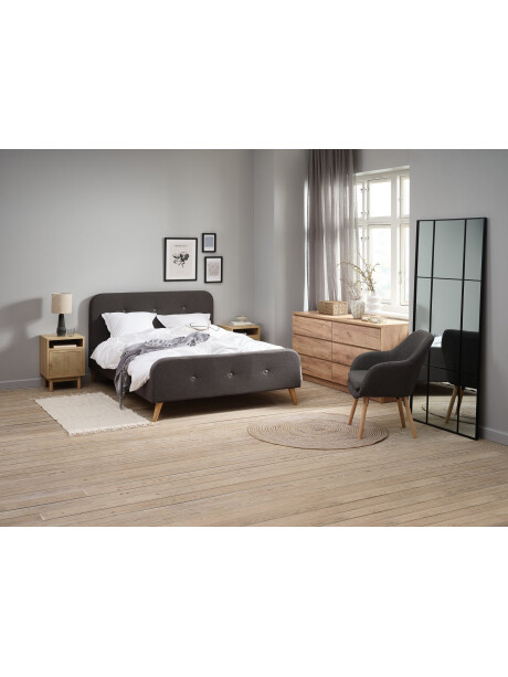 Mesa de luz HALMSTAD 1 puerta ratán sin/roble Mesa de luz HALMSTAD 1 puerta ratán sin/roble