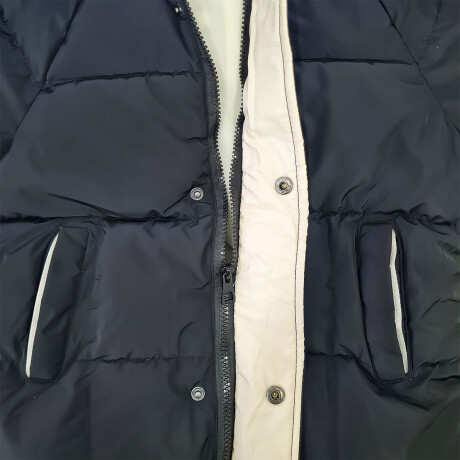Campera Parka Uzspace Con Capucha Invierno Infantil Niño Niña Negro