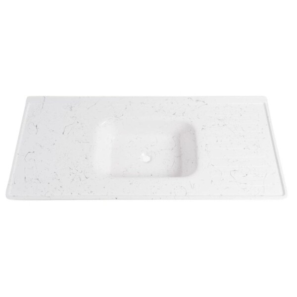 MESADA MARMOLINA 1.20 MT CON VALVULA PLASTICA - VETEADO BLANCO MESADA MARMOLINA 1.20 MT CON VALVULA PLASTICA - VETEADO BLANCO
