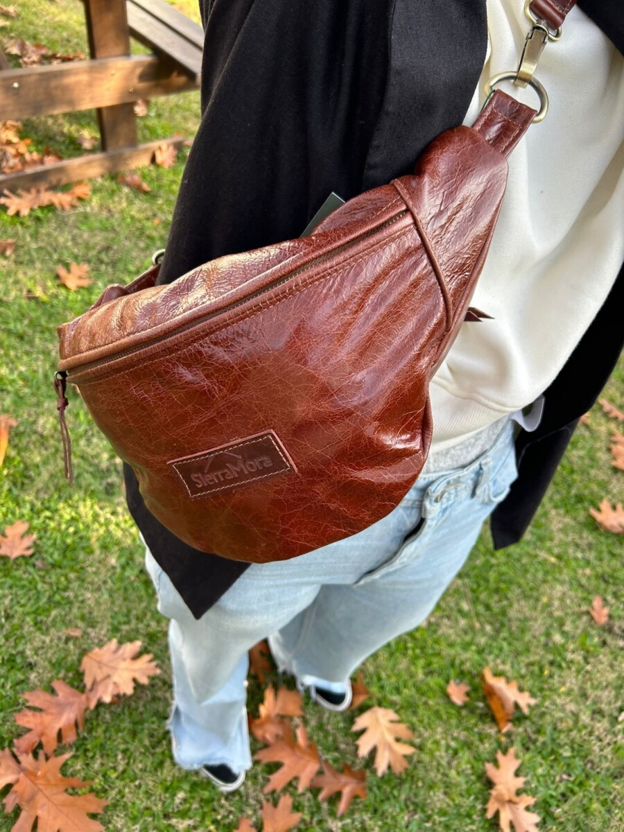 Leather Fanny Pack - Brown 