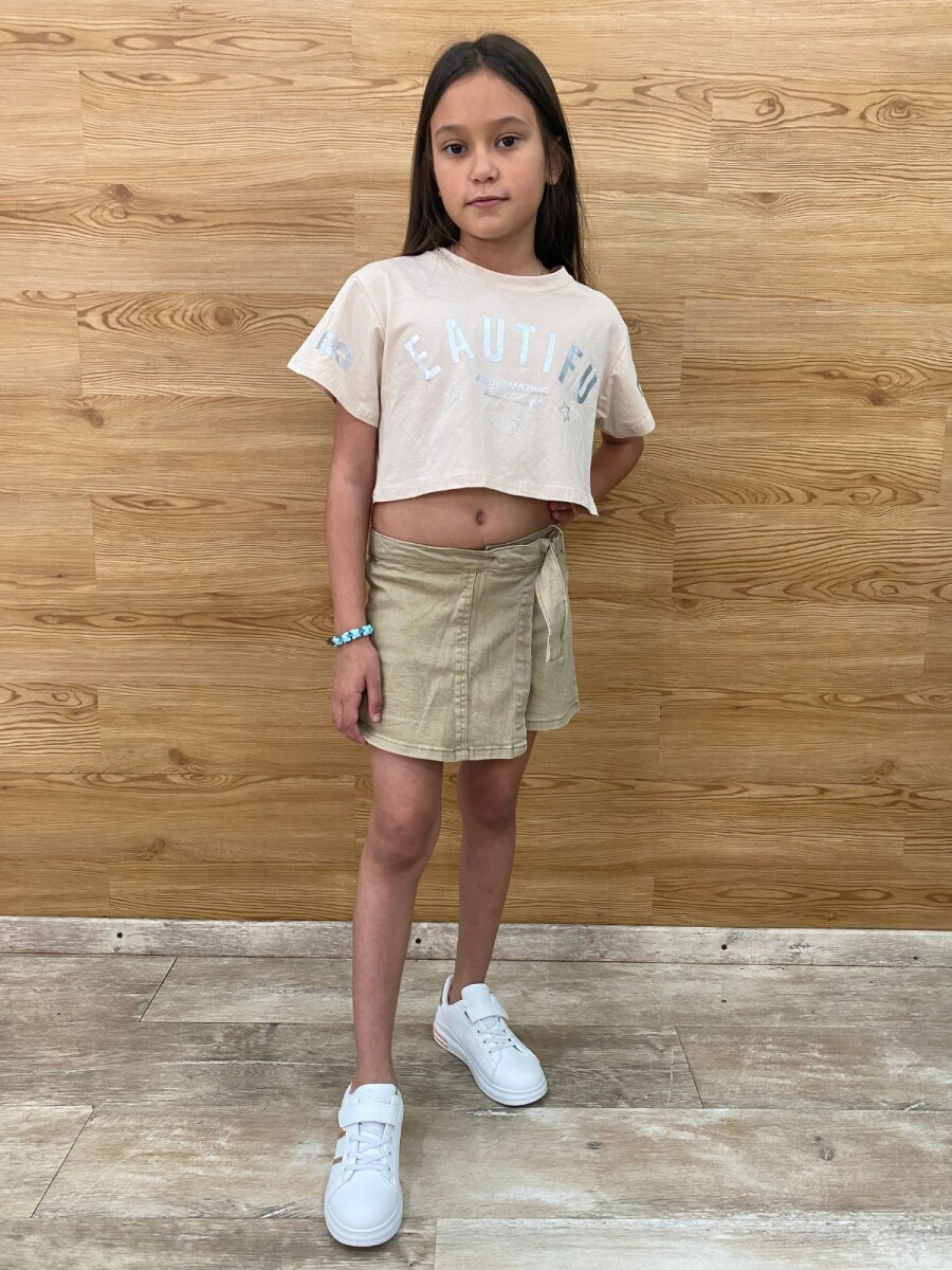 Crop Top Beautiful - Beige 