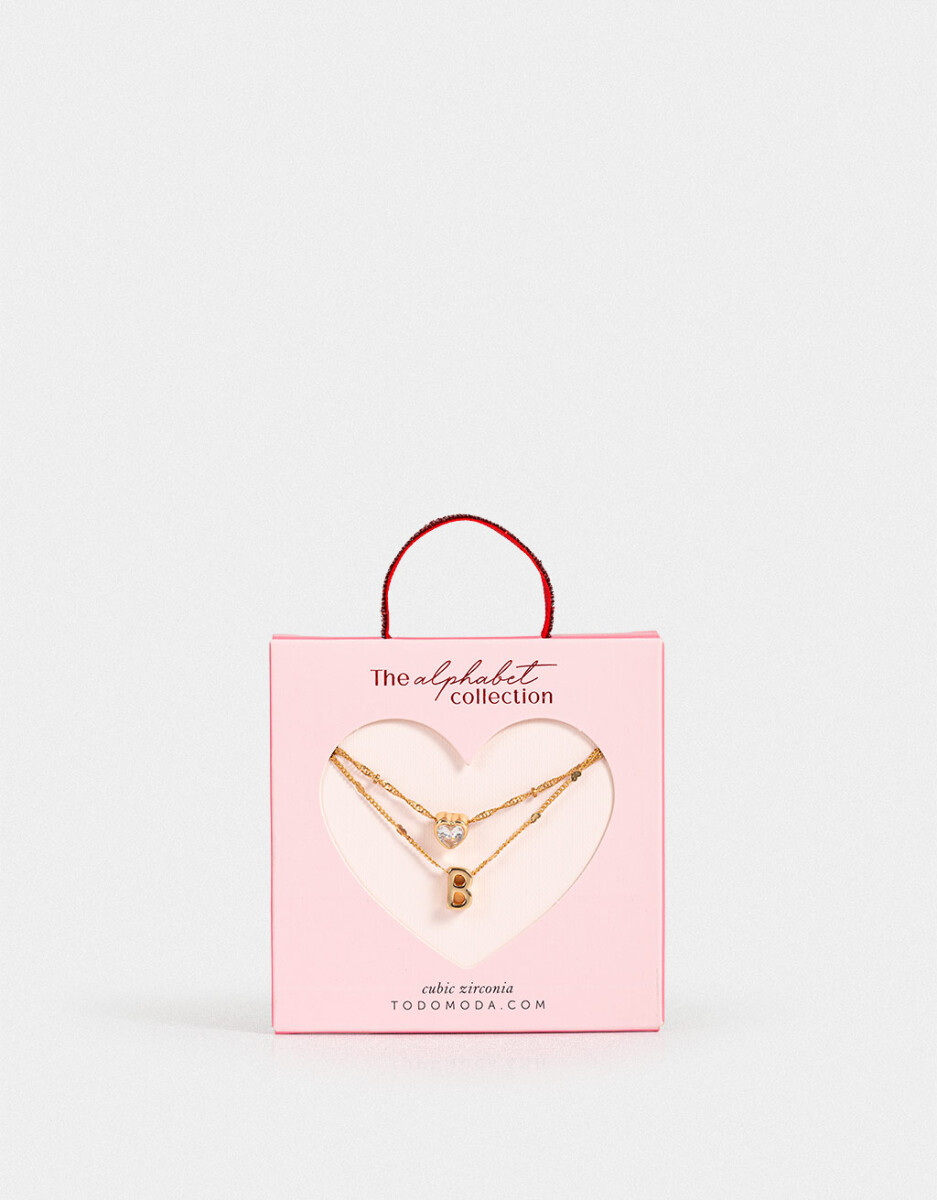 Collar Corto Cubic Inicial "b" 