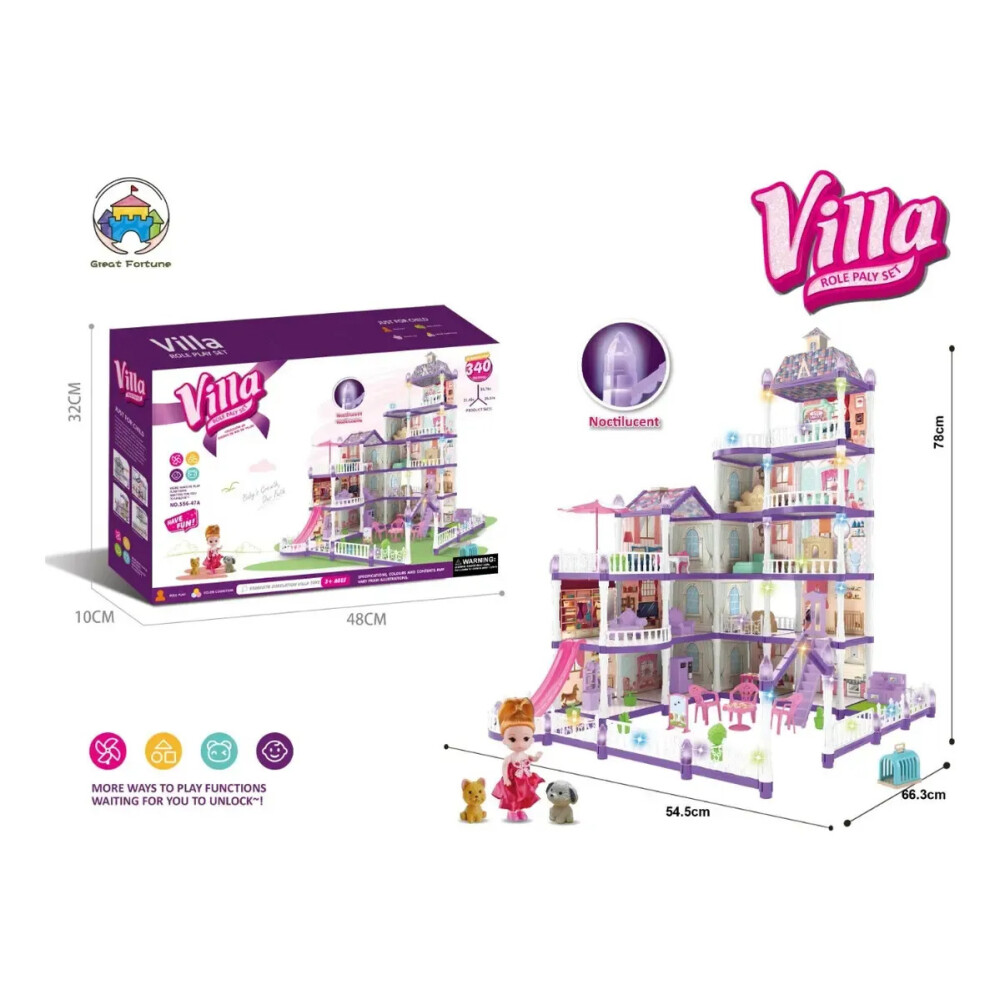 Casa de muñecas 340 piezas con accesorios. Casa de muñecas 340 piezas con accesorios.