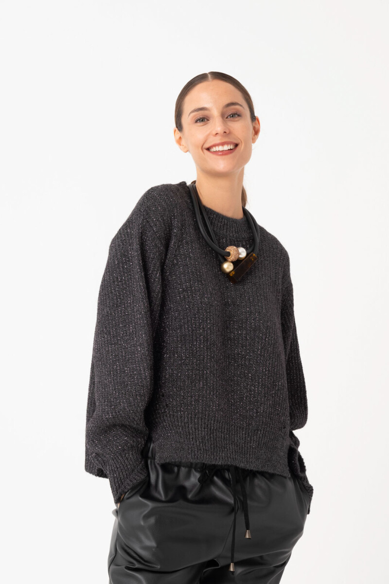 BUZO CON LUREX Gris