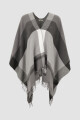 Poncho tres colores Negro