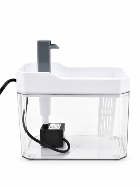 BEBEDERO FUENTE PARA GATOS TRANSPARENTE