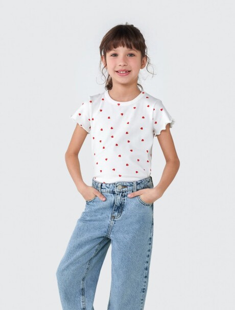 BLUSA INFANTIL ESTAMPADA BLANCO