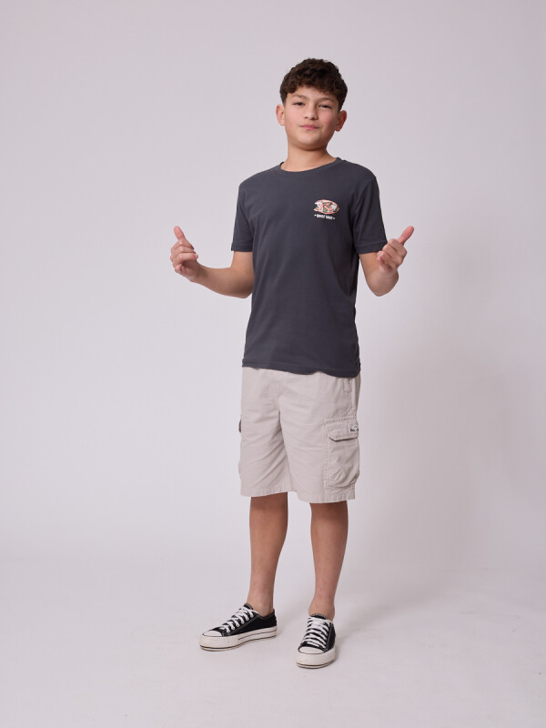 T-SHIRT MUNKE TEEN RUSTY Gris Oscuro