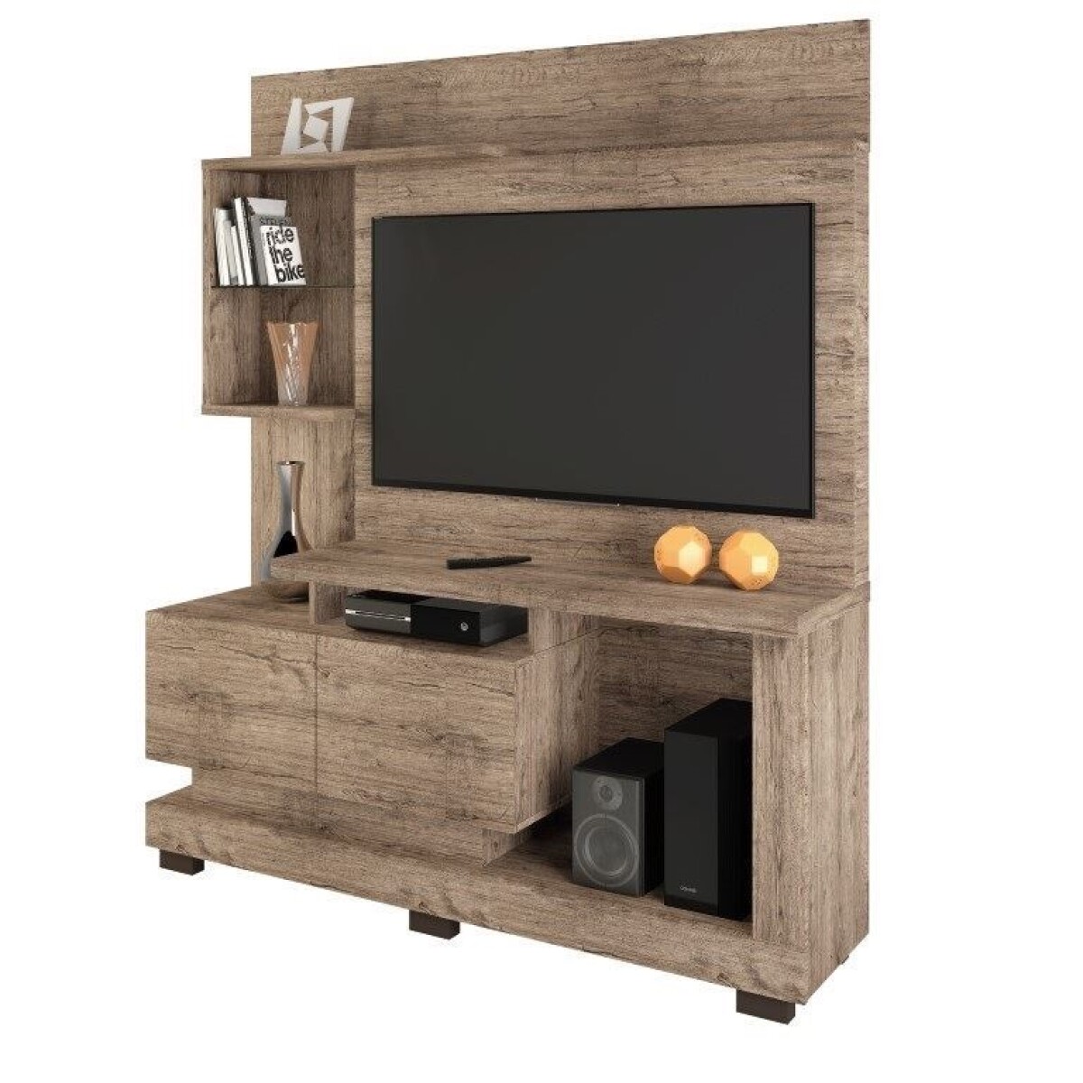 Home Theater Rack para Tv Modelo Turín - Natural Outlet 