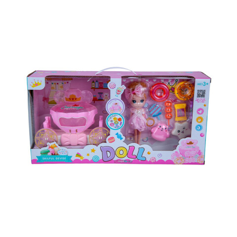 Carruaje c/muñeca y accesorios en caja 43*11.3*21.9cm Carruaje C/muñeca Y Accesorios En Caja 43*11.3*21.9cm