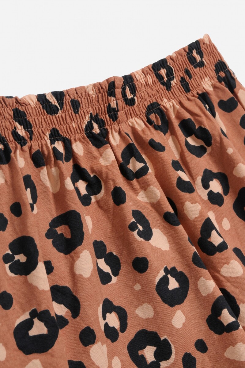 Short animal print TOSTADO