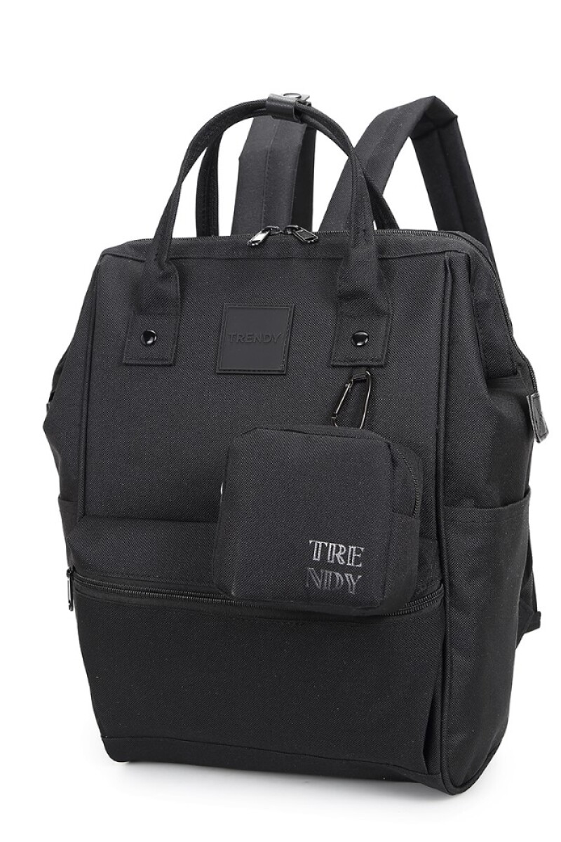 Mochila multicierres con modero Negro