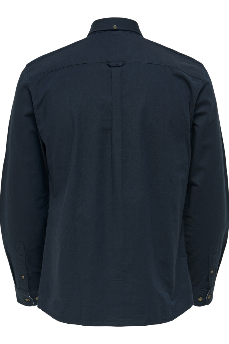 Camisa Blake Oxford Con Tejido Elastizado Dark Navy