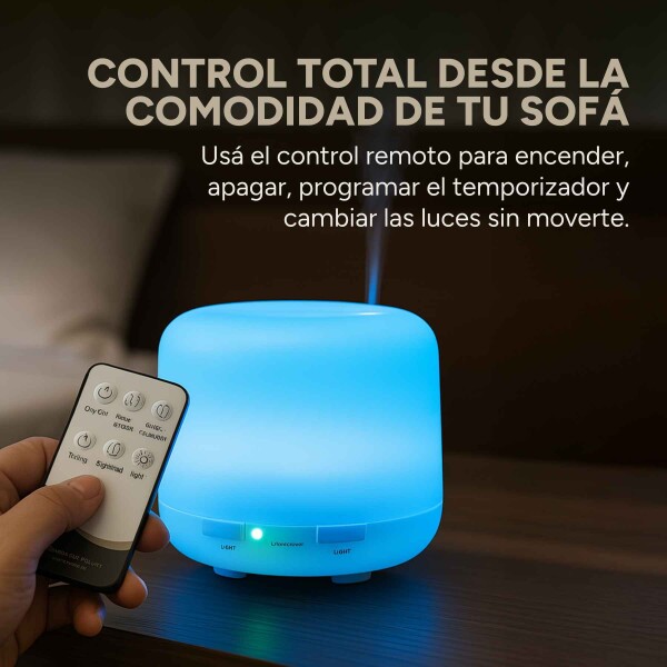 Aromatizador Difusor Humidificador Perfume Luces Led 500 Ml Variante Color Blanco