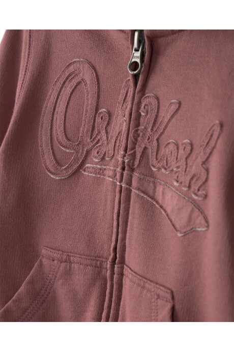 Campera de algodón, marrón, con capucha y logo Campera de algodón, marrón, con capucha y logo
