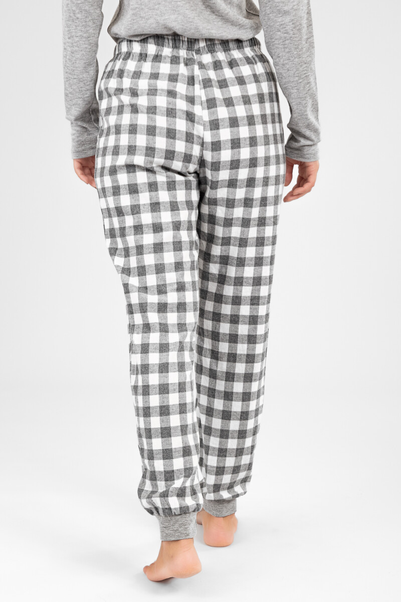 Pantalon franela y/d Gris