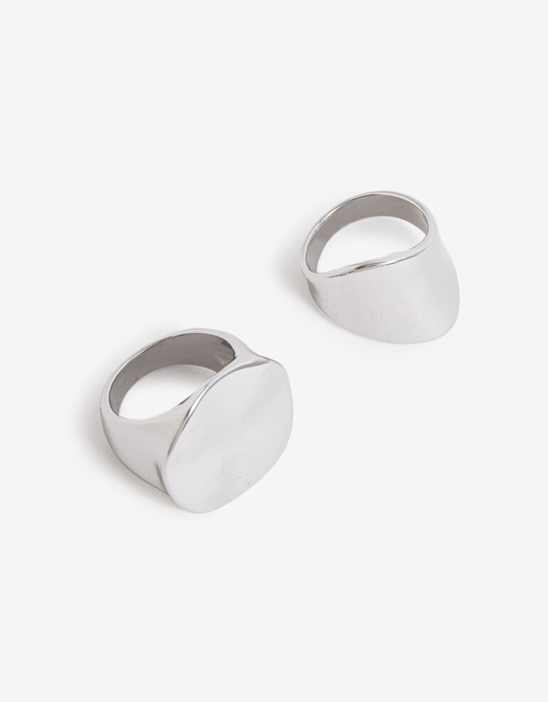 Sets Anillos Metal Set De Anillos Metal - Plateado Rodio