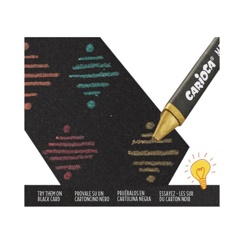 Crayones Metálicos x8 Carioca Crayones Metálicos x8 Carioca