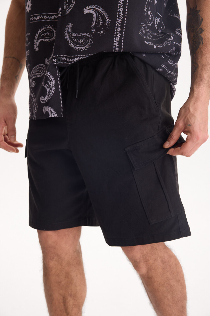 Bermuda De Gabrardina Frame Negro