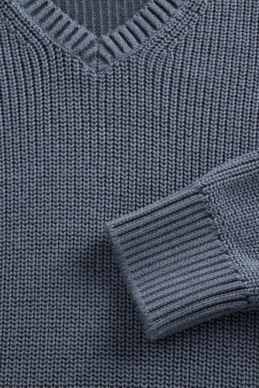 Buzo Cuello V Rib Hombre Bainbridge Blue