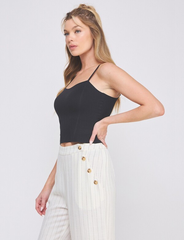 Top Crop Corse NEGRO
