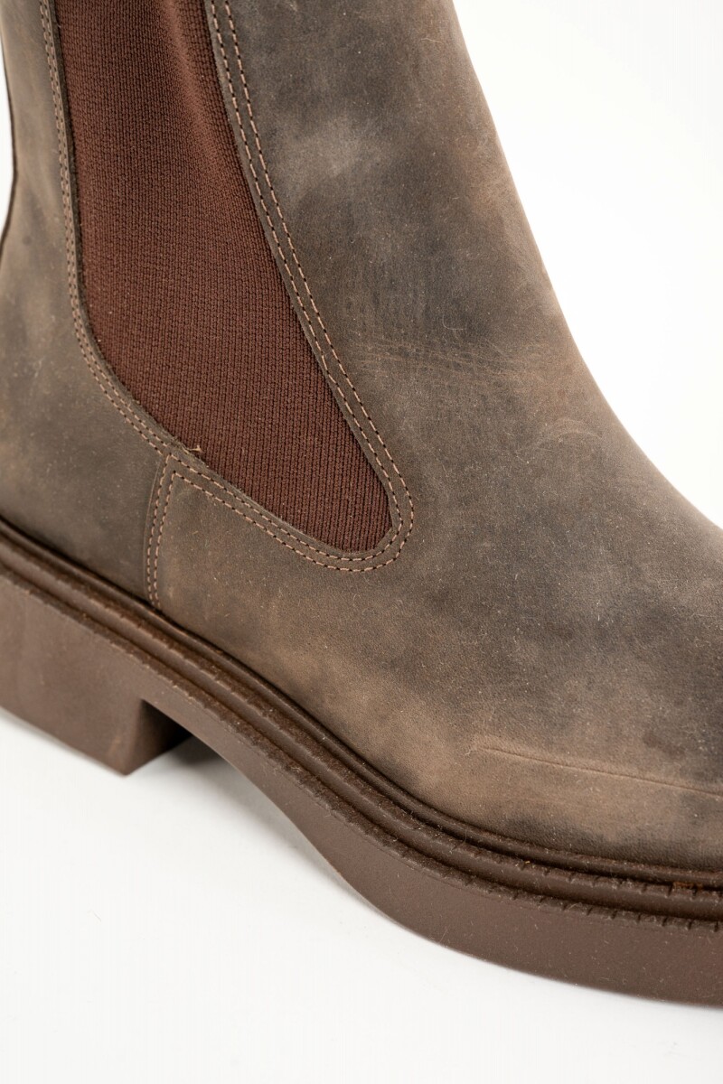 Bota Cuero Chocolate