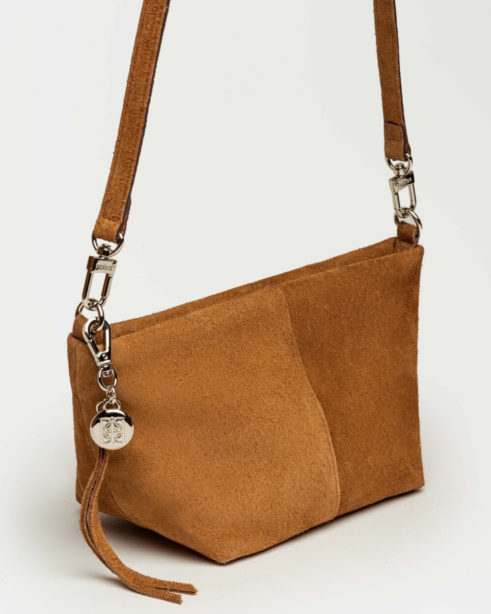 Bandolera The Flapper en cuero gamuza Cuoio