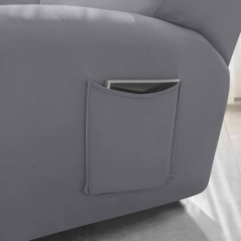 Funda sillón reclinable 1 cuerpo lisa gris claro