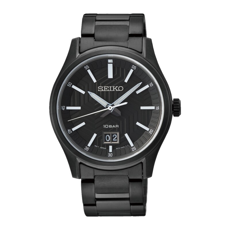 Reloj Seiko SUR515P1 para hombre con correa de acero negra Negro