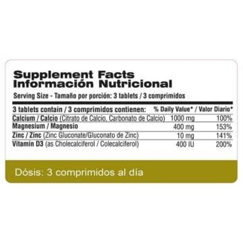 Calcium Magnesium Citrate | Calcio + Magnesio + Vitamina D3 | 60 Tabletas Qualivits Calcium Magnesium Citrate | Calcio + Magnesio + Vitamina D3 | 60 Tabletas Qualivits