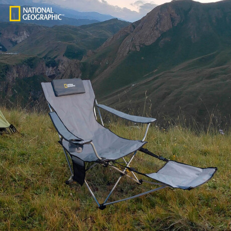 Silla de Playa National Geographic Gris Apoyapies
