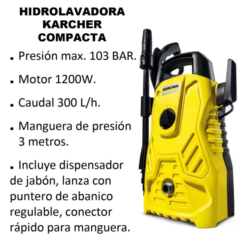 Hidro Lavadora Eléctrica KARCHER Compacta 103BAR 1200W Hidro Lavadora Eléctrica KARCHER Compacta 103BAR 1200W