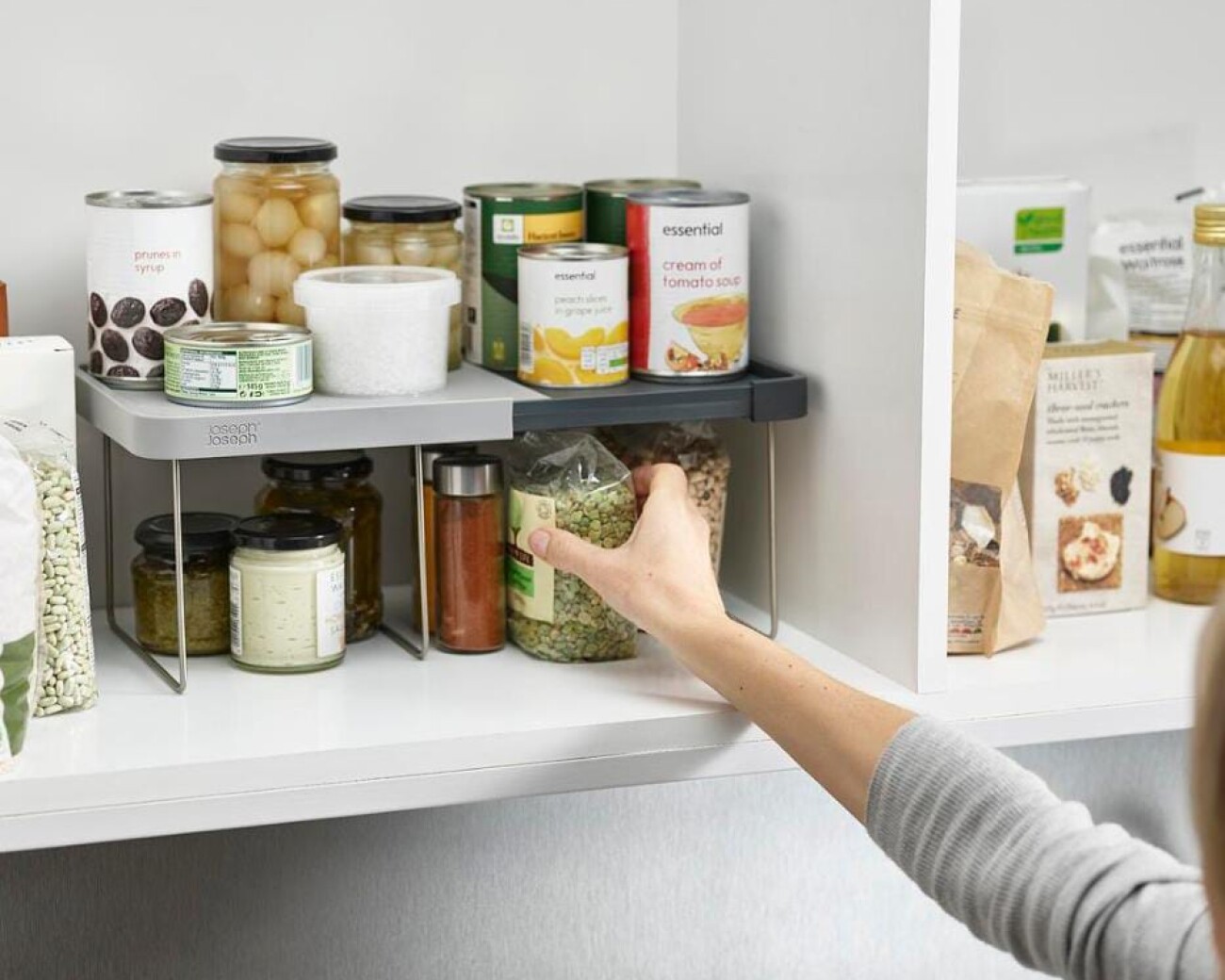 Estante desplegable CupboardStore™ (gris) Estante desplegable CupboardStore™ (gris)