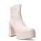 Botas de Mujer Miss Carol PLACID con simil cuero elastizado Blanco Hueso
