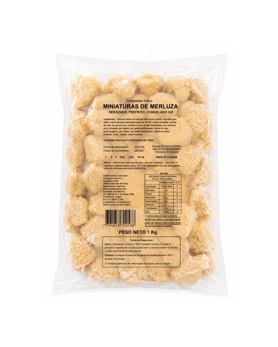 MINIATURAS DE MERLUZA 1KG 