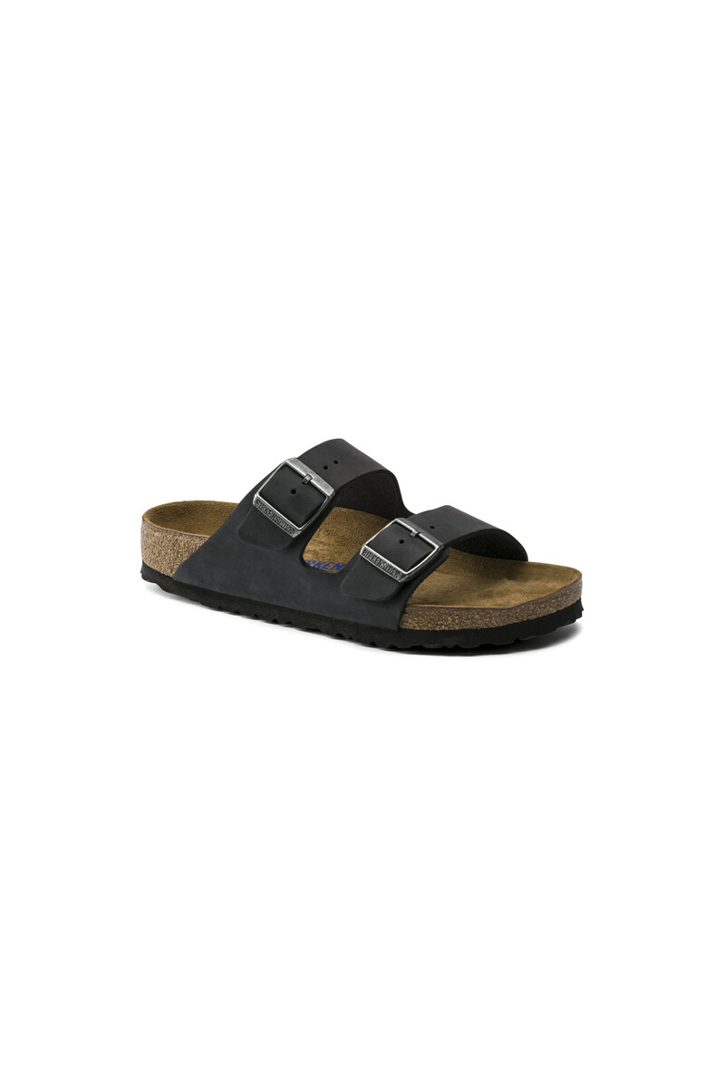 Sandalia Arizona Soft Footbed - Oiled Leather - Regular Black